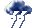 Nuageux avec quelques orages l'après-midi